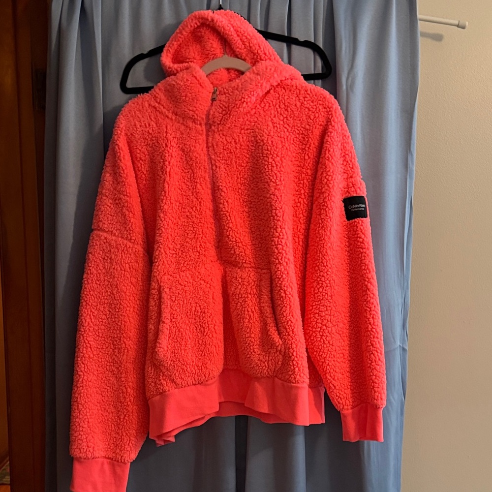 Calvin Klein Vibrant Pink Fleece Hoodie